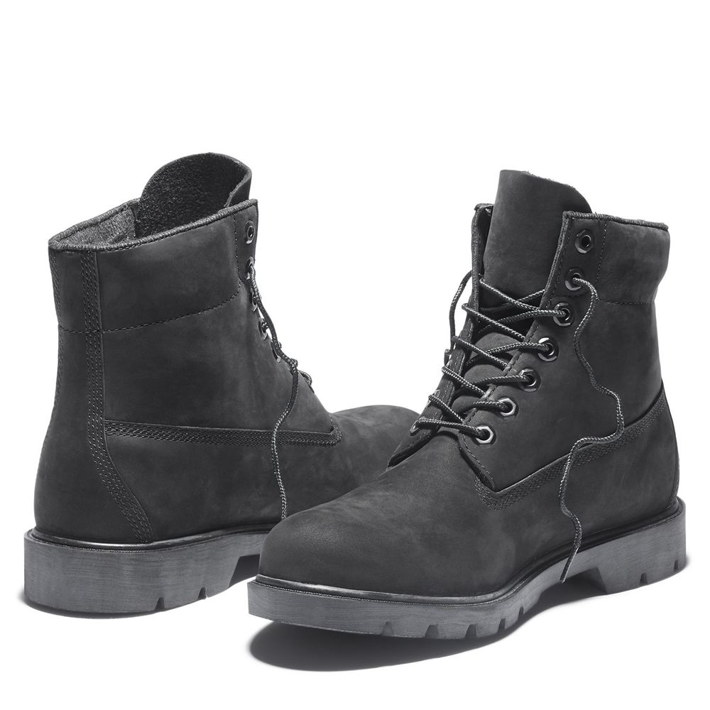 Timberland Μποτες Χιονιού Ανδρικα Μαυρα - 6-Inch Basic Waterproof - Greece 1893574-EM